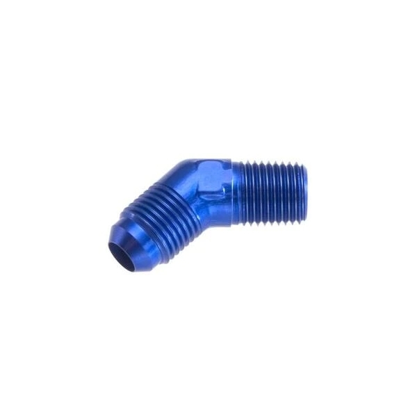 Red Horse Performance -12 45 DEGREE MALE ADAPTER TO -08 (1/2") NPT MALE - BLUE 823-12-08-1